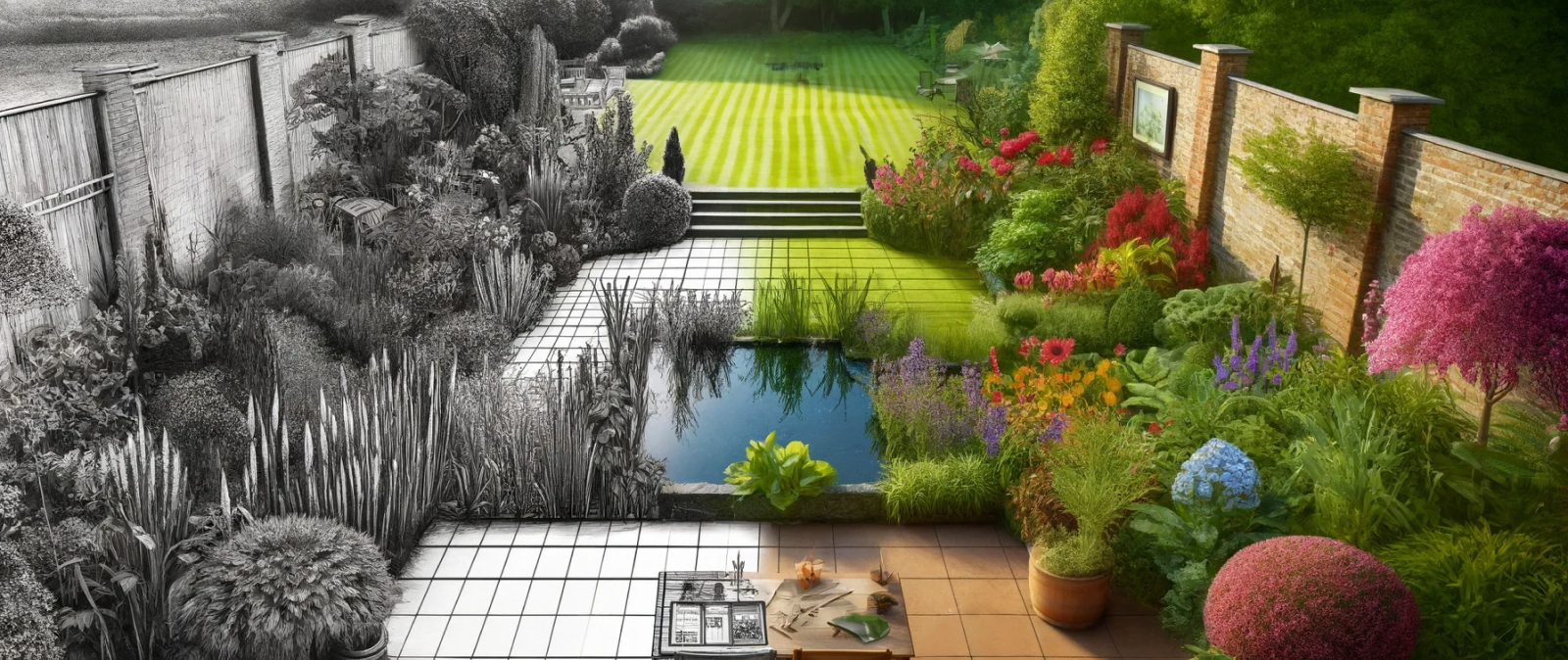 Landscaping design service near Grantham